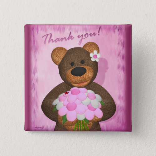 Dinky Bears Thank you Button