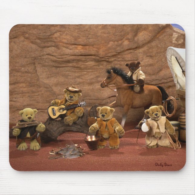 Dinky Bears: Wild West Life Mouse Pad (Front)