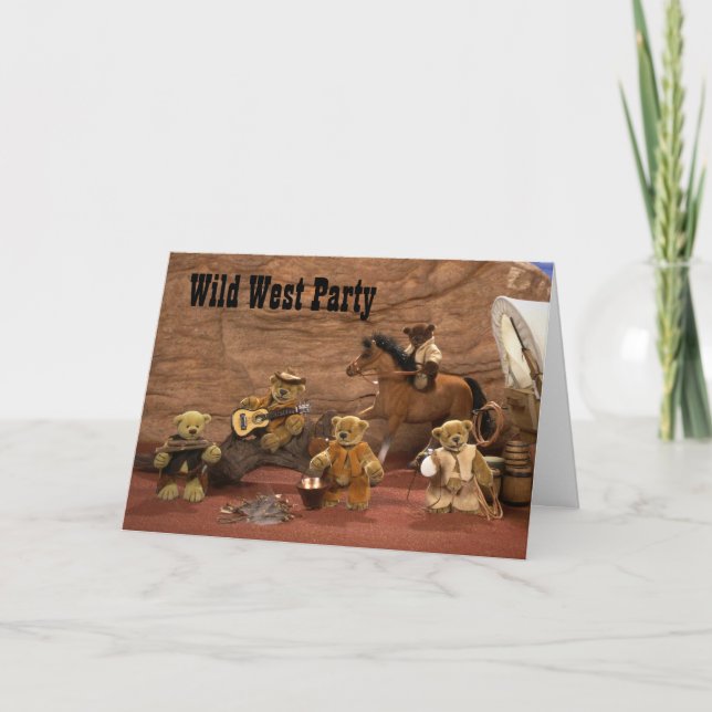 Dinky Bears: Wild West Party Invitation (Front)