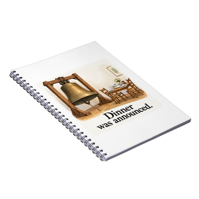 Dinner Announced Funny Dinner Host Notebook (Right Side)