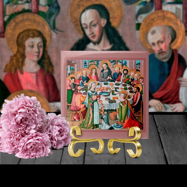 Dinner at Bethany (M 055) Ceramic Tile (Creator Uploaded)