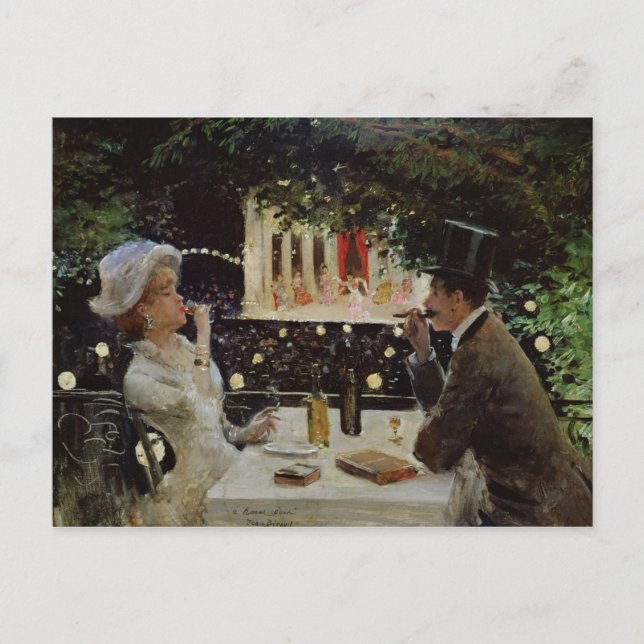 Dinner at Les Ambassadeurs, c.1882 Postcard (Front)