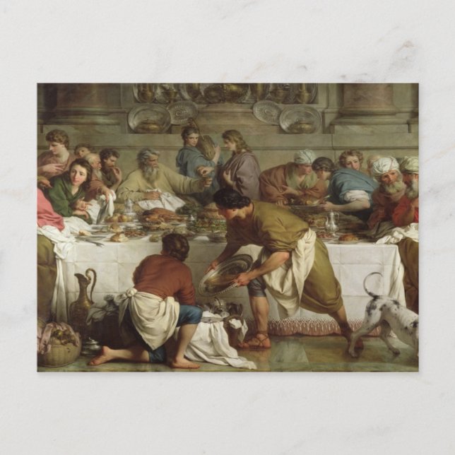 Dinner at the House of Simon, 1737 Postcard (Front)