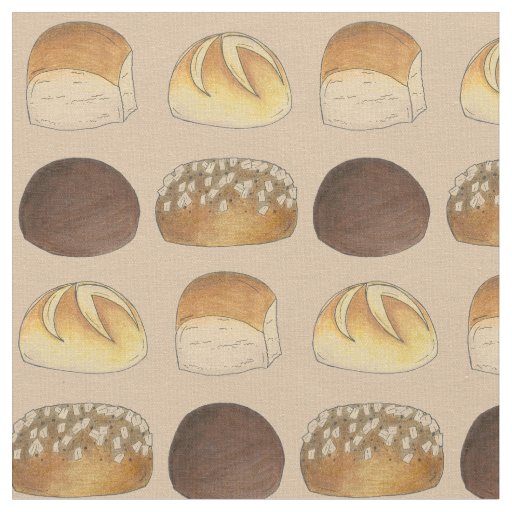 Dinner Bread Rolls Bun in the Oven Baby Shower Fabric