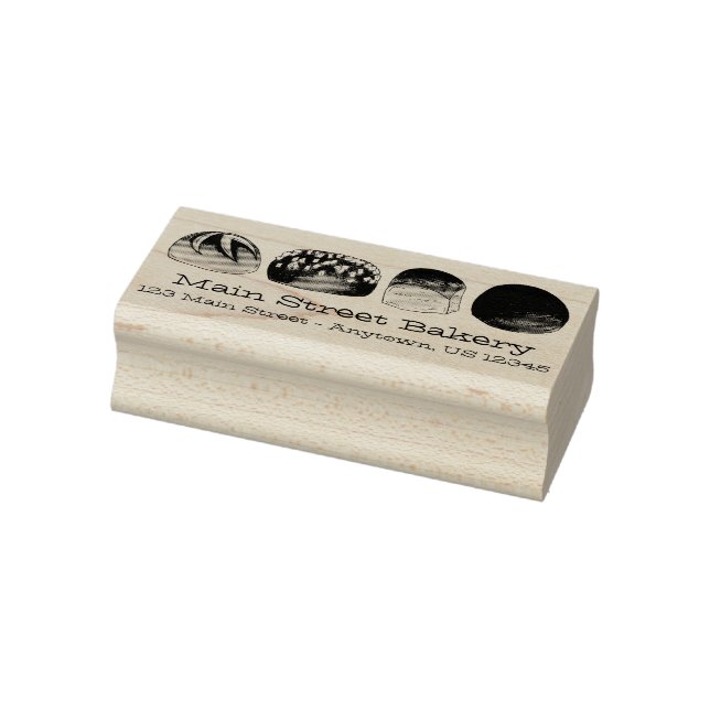 Dinner Bread Rolls Buns Bakery Baker Chef Foodie Rubber Stamp (Stamp)