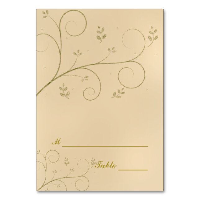 Dinner Celebration Table Place Cards | Ecru Set (Front)