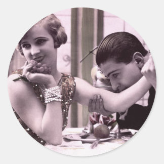 Dinner Date Classic Round Sticker