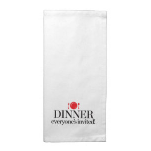 Dinner Everyone's Invited Napkin
