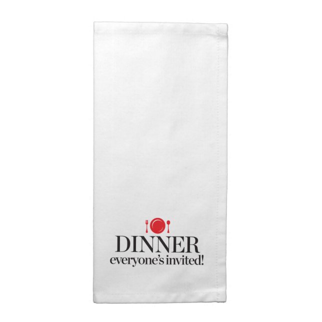 Dinner Everyone's Invited Napkin (Half Fold)