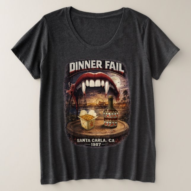 Dinner Fail Women's Plus Size T-Shirt (Design Front)