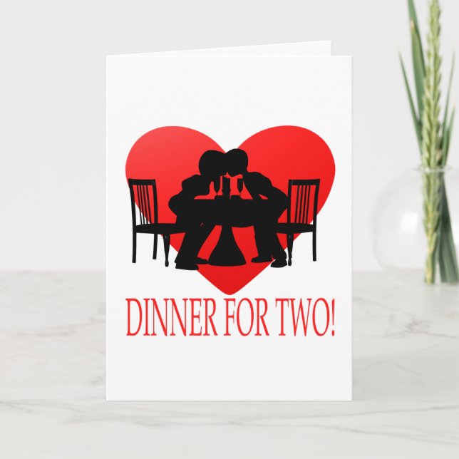 Dinner For Two Holiday Card (Front)