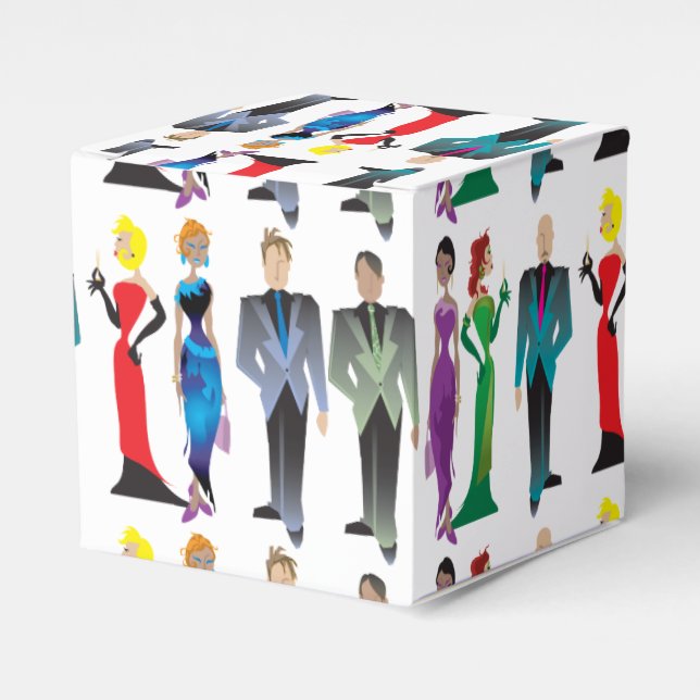 Dinner Guests Favor Boxes (Front Side)