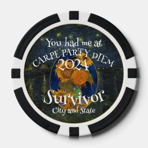 Dinner Happy Hour Girls Boys Night Out 2024 Wine Poker Chips