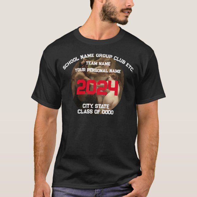 Dinner Happy Hour Girls Boys Night Out 2024 Wine T-Shirt (Front)