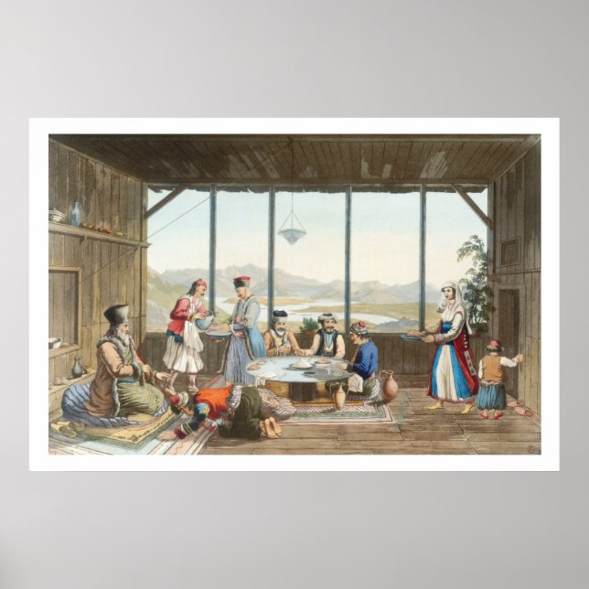 Dinner held at Delphi in honour of the painter by Poster (Front)