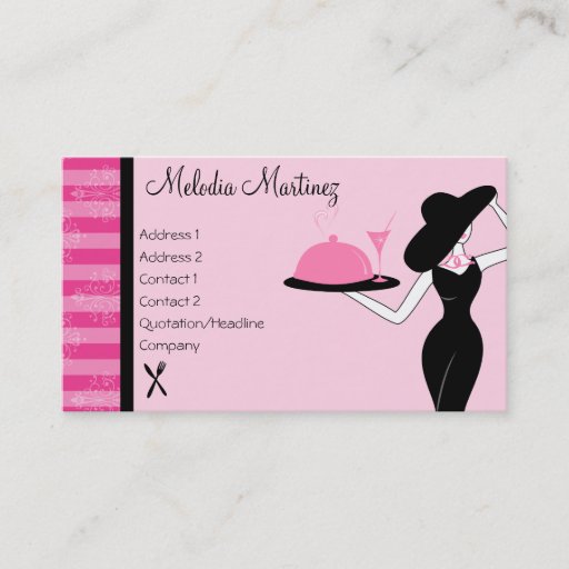 Customizable Dinner is Served Business Cards