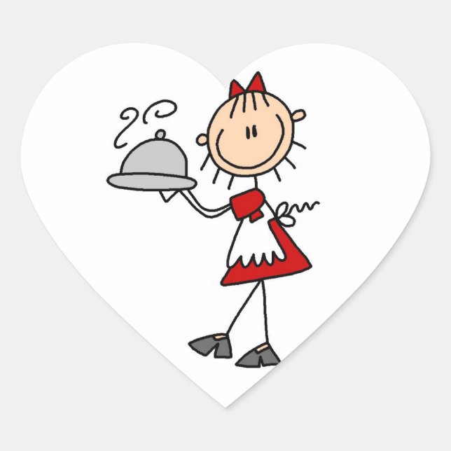 Dinner is Served Heart Sticker (Front)