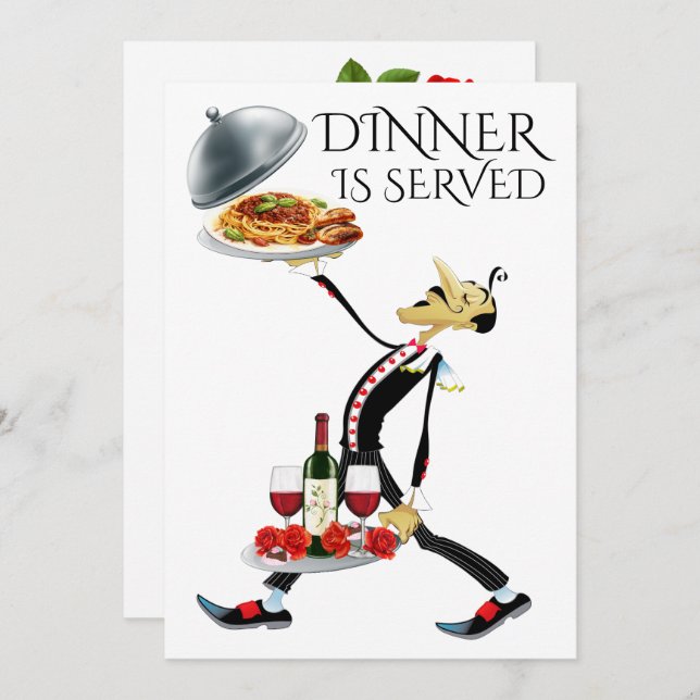 DINNER is SERVED Invitation (Front/Back)