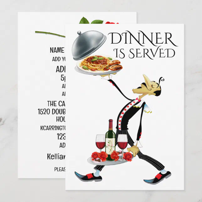 DINNER is SERVED Invitation | Zazzle
