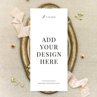Dinner Menu Printing 4x9" Upload Your Design