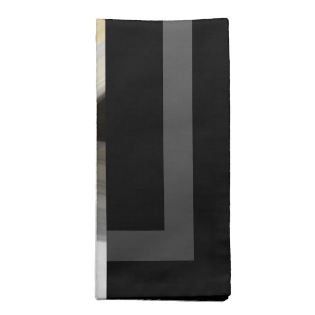 Dinner Napkin Abstract Trend Interior Decor Black  (Folded)