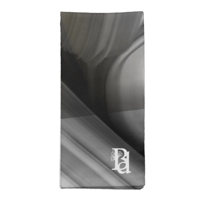 Dinner Napkin Abstract Trend Interior Decor Black  (Folded)