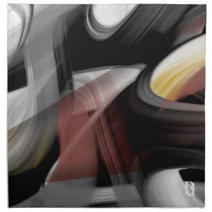 Dinner Napkin Abstract Trend Interior Decor Black