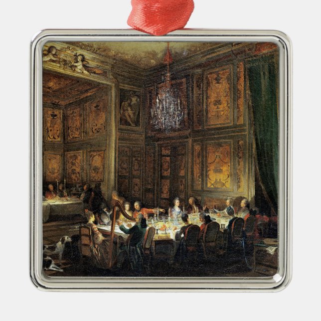 Dinner of the Prince of Conti in the Temple Metal Ornament (Front)