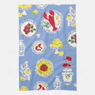 Dinner on the Amalfi Coast Kitchen Towel