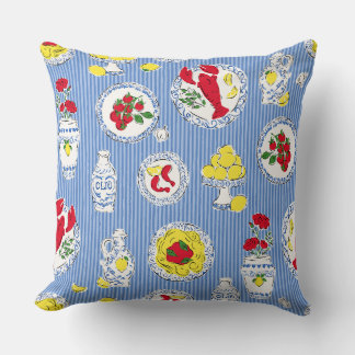 Dinner on the Amalfi Coast Throw Pillow