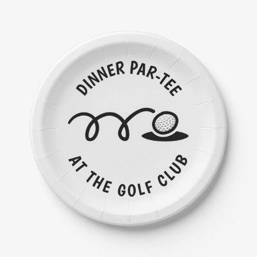 Dinner par_tee at the golf club _ Custom party Paper Plates