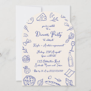 Dinner Party Arch Invitation Amalfi Coast
