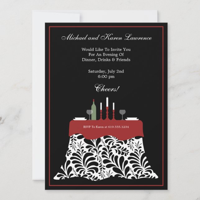 Dinner Party Celebration Invitation (Front)