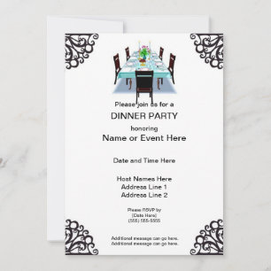 Dinner Party Custom Invitations