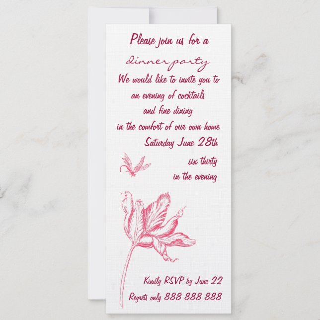 Dinner Party Invitation (Front)