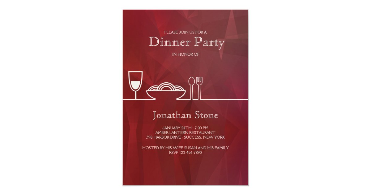 Dinner Party Invitation | Zazzle.com
