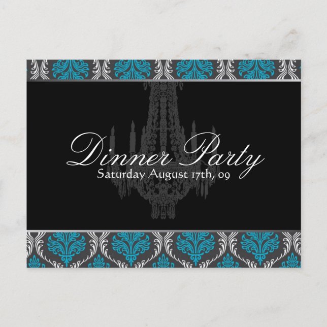 Dinner Party Invitation Postcard (Front)