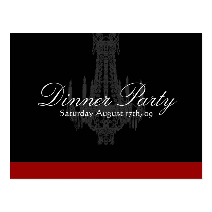 Dinner Party Invitation Postcards