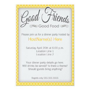 dinner party invitations zazzle