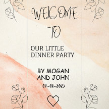 Dinner party welcome poster