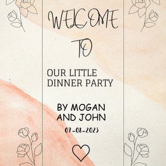 Dinner party welcome poster
