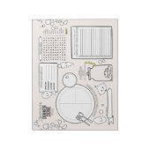 Dinner Place-mat Activity Pages Notepad (Rotated)