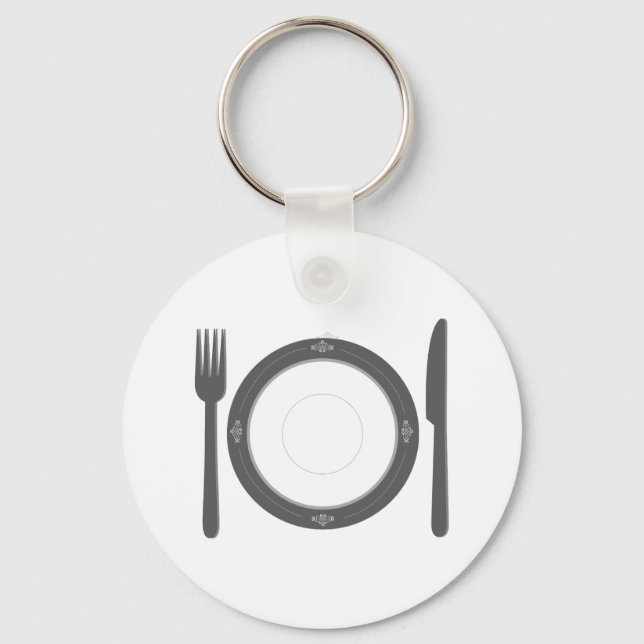 Dinner Place Setting Keychain (Front)