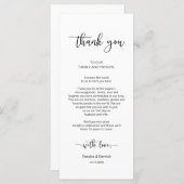 Dinner Place Setting Thank You, Black Font Card | Zazzle