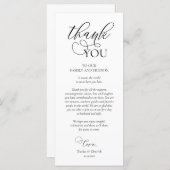 Dinner Place Setting Thank You Calligraphy Card 