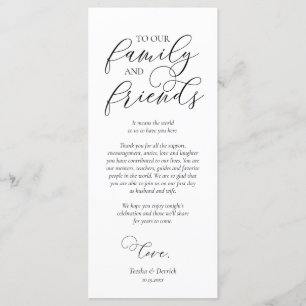 Dinner Place Setting Thank You Calligraphy Card