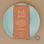 Dinner Place Setting Thank You, Copper Rust Card<br><div class="desc">Share the love and show your appreciation to your guests, when they sit down at their seat and read this personalised charming thank you place card. It's a wonderful way to kick off your special day celebration! This card is sure to set the tone for an unforgettable event. The thank...</div>