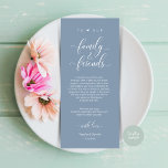 Dinner Place Setting Thank You, Dusty Blue Card<br><div class="desc">Share the love and show your appreciation to your guests, when they sit down at their seat and read this personalised charming thank you place card. It's a wonderful way to kick off your special day celebration! This card is sure to set the tone for an unforgettable event. The thank...</div>