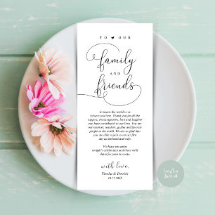 Dinner Place Setting Thank You Modern Elegant Card