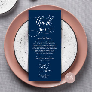 Dinner Place Setting Thank You, Modern Script Card